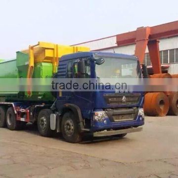 sinotruk Carriage removable garbage truck for sale euro 5 (nature gas) with spare prets