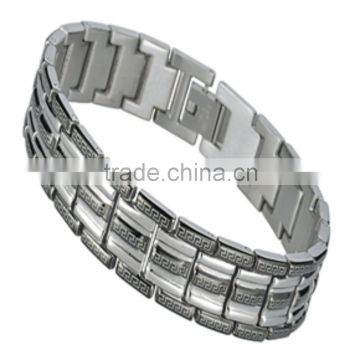 Two tone masculine stainless steel bracelets mens jewelry