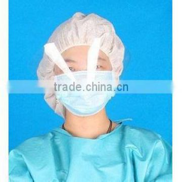 CE CERTIFICATE STRIPE DISPOSABLE NONWOVEN ANTI FOG FACE MASK WITH SHIELD-BFE >99.5% -160mmHg