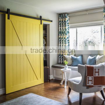 Customized size white finished sliding barn doors for closet wardrobe