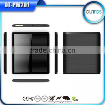 Fast charging solar charger 12000mah power bank with ce rohs