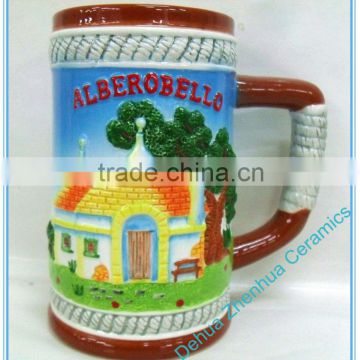 Italy Alberobello ceramic handpainting souvenir beer mug