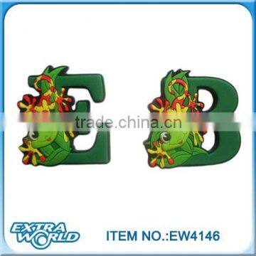 Cartoon frog pvc fridge magnet for souvenirs