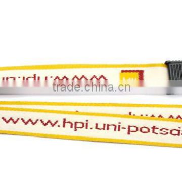 woven lanyard with one side print custom logo for remove before flight