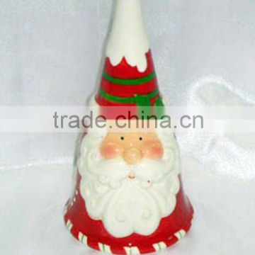 christmas ceramic santa bell