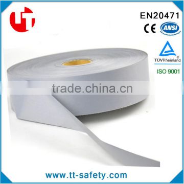 china custom printed fluorescent safety warning reflective tape for clothes caps bags