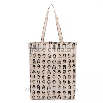 Waterproof cotton shopping bag with hanldes for women