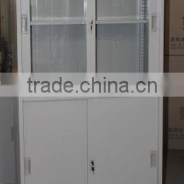 2 glass door filing storage high quality KD steel/metal office cabinet