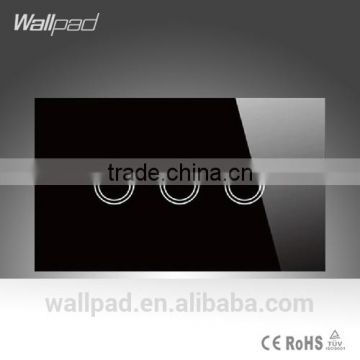China Supplier Wallpad LED Black Crystal Glass 110~250V US/Australia Standard 3 gang 1 way Electrical Soft Touch Light Switch                        
                                                Quality Choice