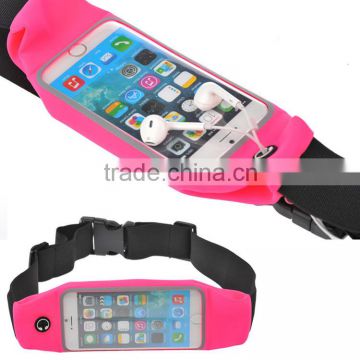 Sweatproof sports belt waist bag case pouch touch screen for mobile