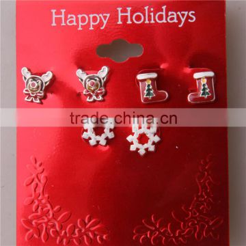 Hot Sale Christmas Holiday Relevant Zinc Alloy Earrings Set