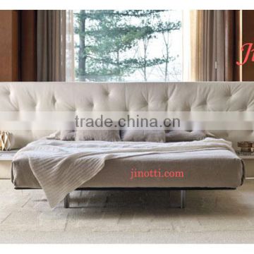 New Style fabric leather upholstered double bed for bedroom furniture