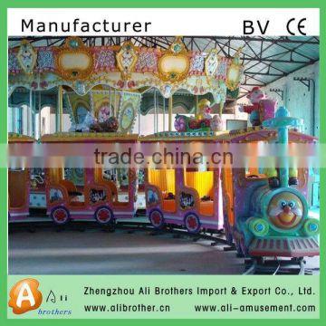 New design high quality cheapest Amusement Outdoor Playground Electric Mini Track Train