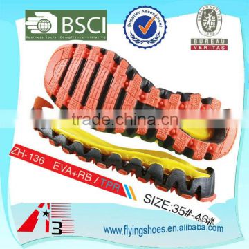 china TPR / RUBBER phylon sole for shoes making