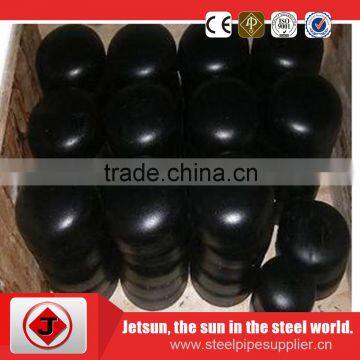 carbon steel butt weld big inch ASTM B16.9 WPB A234 SCH80 galvanized/BLACK caps