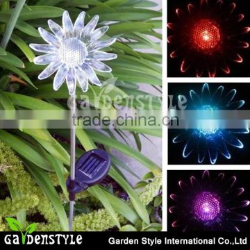 led garden light, Color Changing green led light, Sun Flower shape outdoor solar light