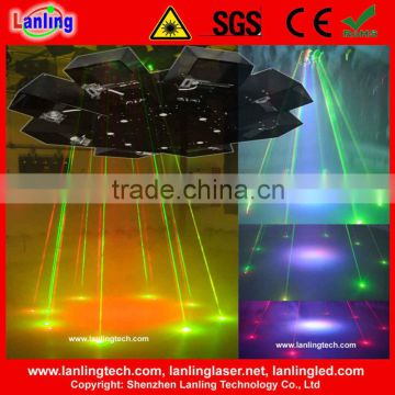 professional 8 claw RG laser moving head with LED dj disco lighting