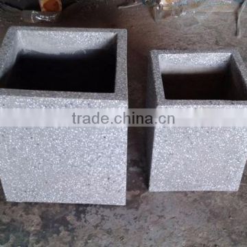 Square lightweight cement pots-Concrete pots-Terrazzo planters