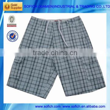 wholesale Cotton Mens Check Shorts from china manufacturer