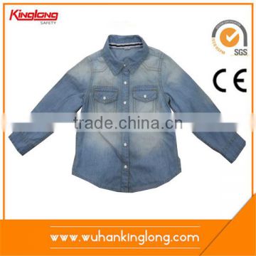 Competitive price good quality factory outlets children denim shirts