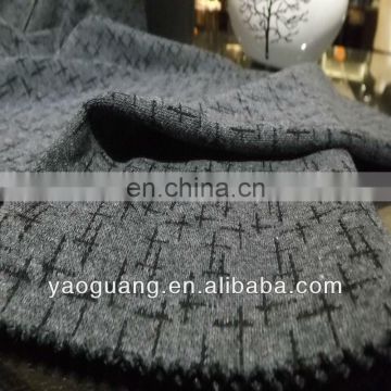 Yarn dye knit tr jacquard fabric