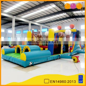 AOQI newest design EN14960 certified gaint inflatable obstacle course for kids for sale