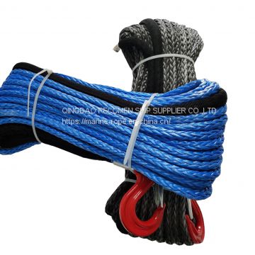 RECOMEN Factory supply Synthetic winch rope  for ATV UTV SUV with thimble 28 Meters long  on sale