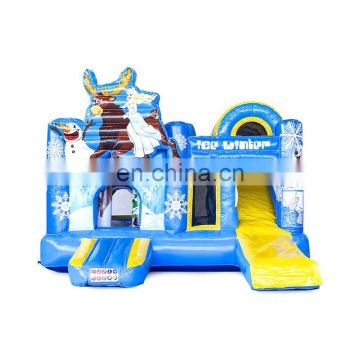 Ice Winter Bouncing Castles Children's Inflatable Castle Bounce House For Sale
