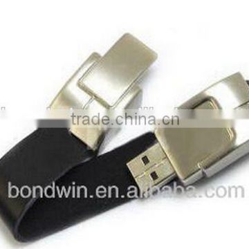 leather usb in different color with press printing 8gb