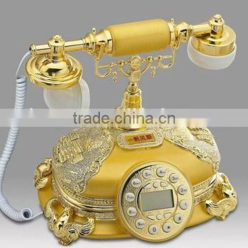 Golden coloer Antique telephone caller id phone vintage telephone