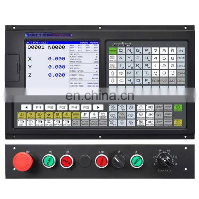 High performance 3 axis milling machine control panel with PLC + ATC control system suite similar to GSK CNC controller