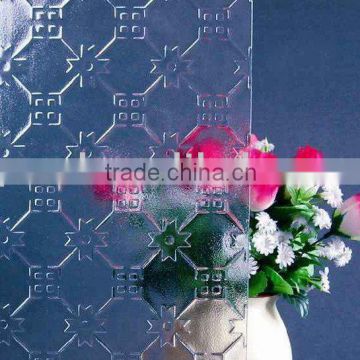 patterned glass for table tops/waterfall pattern glass/pattern glass door
