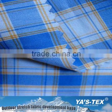 Shaoxing fabric supplier shirt fabric yarn dyed woven polyester spandex shirt fabric