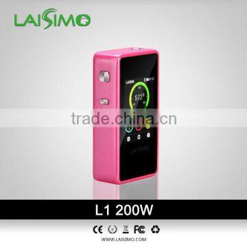 Laisimo temperature control mod manufacturer laisimo L1 200w LK colorful ecig box mod