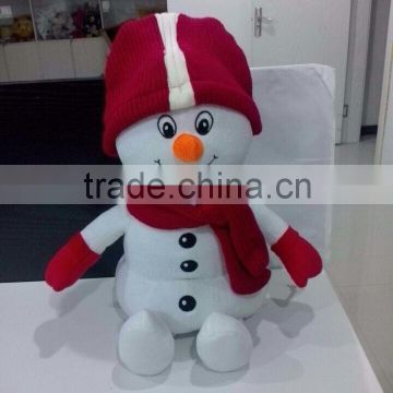 christmas snowman hanging toys plush snowman decoration wholesale plush snowman/christmas plush stuffed snowman