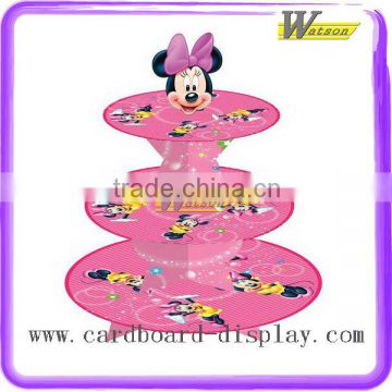 Red Mickey Cardboard Paper Printed Cupcake Display