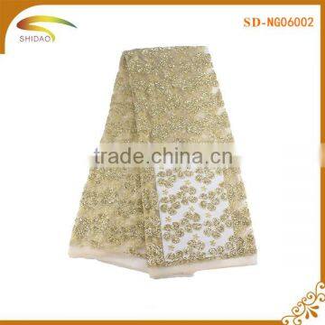 high quality latest Spanish organic 3D embroidery silk fabric market in dubai wholesale