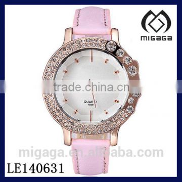 special case with zirconia stone setting watches for ladies*zirconia ladies fancy wrist watches