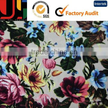 2015 New fashion polyester jacquard fabric with printed for ladies' dress