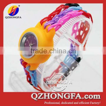 Crazy loom rubber band with Quartz watch