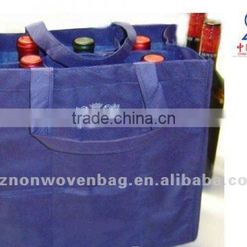 promotional non-woven customized wine bottle bag(HL-6017)