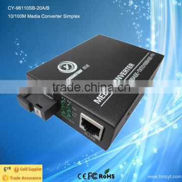SC to RJ45 Ethernet Media Converter