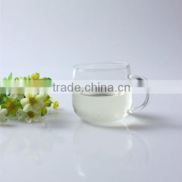 china hot sale lead-free healthy pyrex glass for drinking coffee cup with handle high quality
