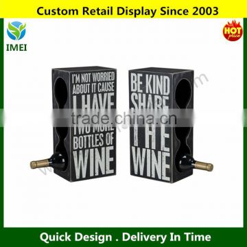 Triple Wine Rack with Whimsical Sayings on Each Side YM6-273