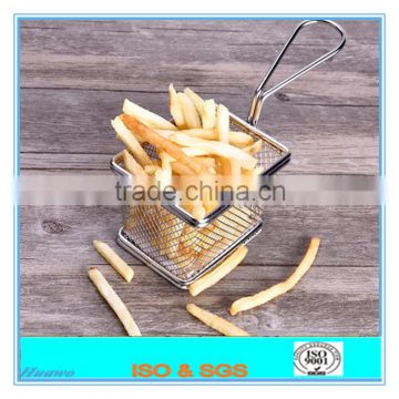 cheap 10*8*7cm high quality stainless steel wire frying basket