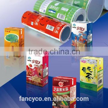 Aseptic beverage box packing composite materials