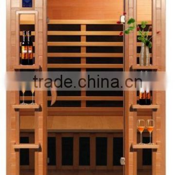 Solid Wood Main Material and 3 People Capacity Far Infrared Sauna Room