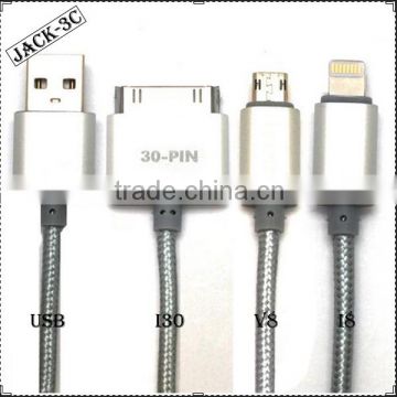 2016 new products metal 3 in 1 usb cable