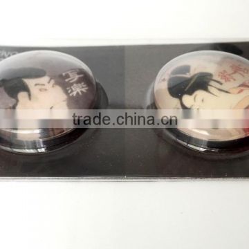 best seller advertising fridge magnet glass set Customized promotional magnet glass