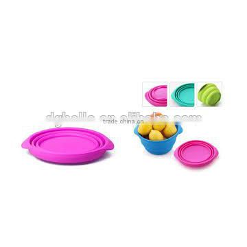 Foldable silicone Fruit Bowl